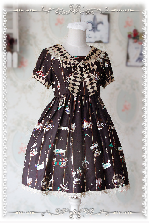 Dailywear Version Sailor Collar Amusement Park Infanta Lolita OP Dress