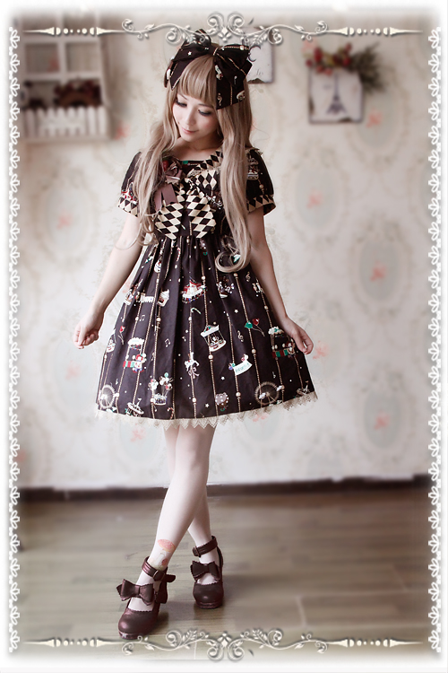 Dailywear Version Sailor Collar Amusement Park Infanta Lolita OP Dress