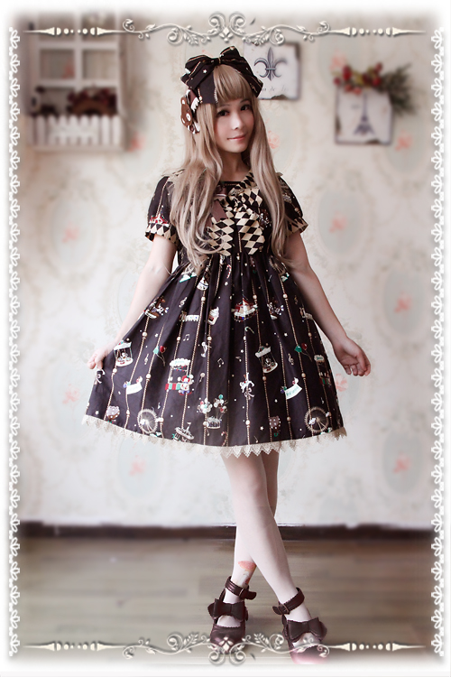 Dailywear Version Sailor Collar Amusement Park Infanta Lolita OP Dress