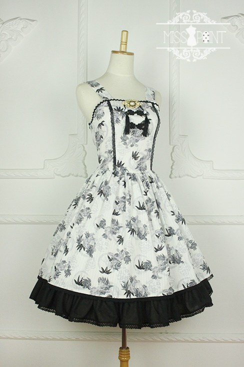 Sweet Yu Qilin Chinese Wind Stand Collar Miss Point Lolita Dress JSK