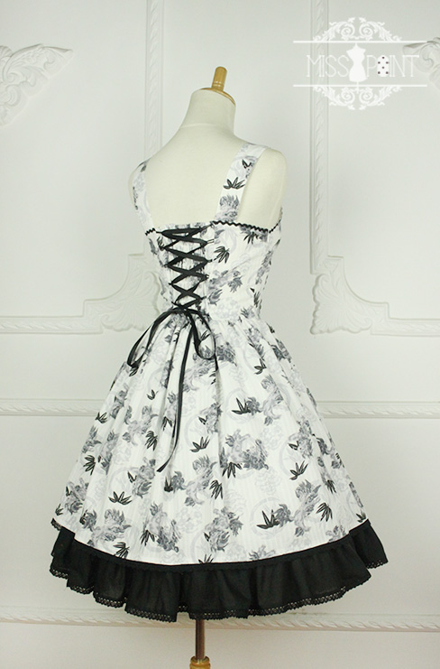 Sweet Yu Qilin Chinese Wind Stand Collar Miss Point Lolita Dress JSK