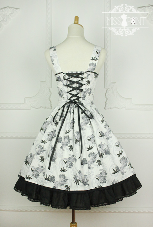 Sweet Yu Qilin Chinese Wind Stand Collar Miss Point Lolita Dress JSK