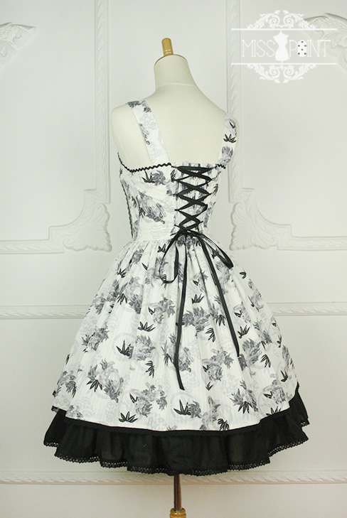 Sweet Yu Qilin Chinese Wind Stand Collar Miss Point Lolita Dress JSK