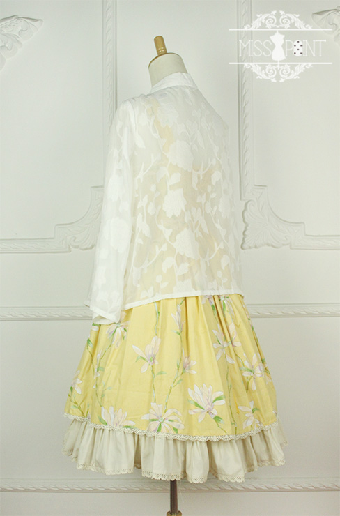 Sweet Yellow YuLan Chinese Wind Stand Collar Miss Point Lolita JSK