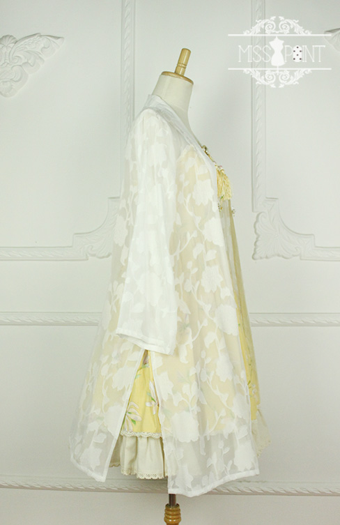 Sweet Yellow YuLan Chinese Wind Stand Collar Miss Point Lolita JSK