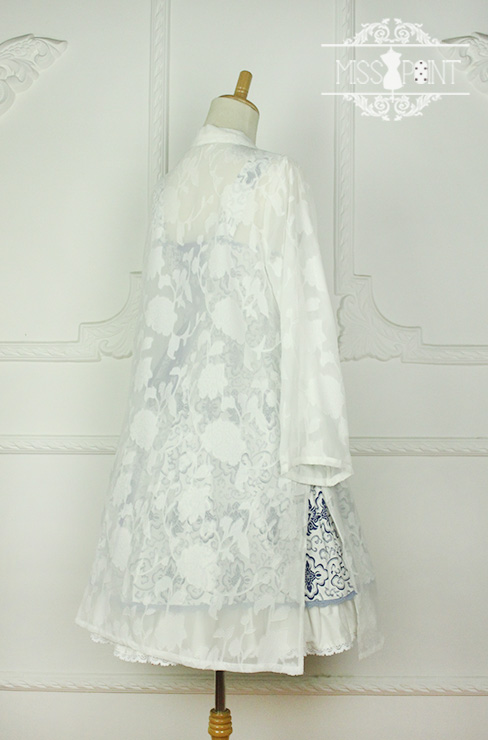 Blue and White Porcelain Qi Miss PointLolita Jumper Dress