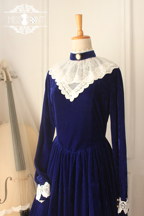 The Lady in the Painting Vintage Miss Point Lolita OP Dress