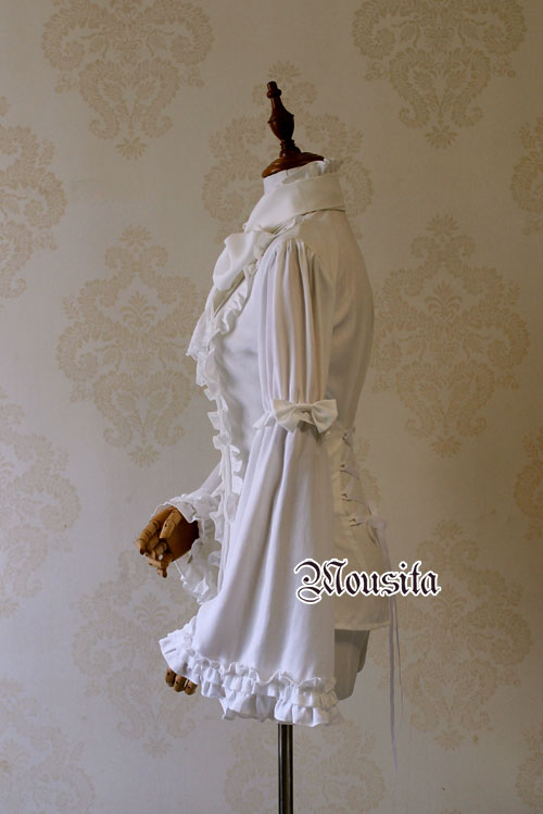White Gothic Long Sleeve Mousita Lolita Shirt