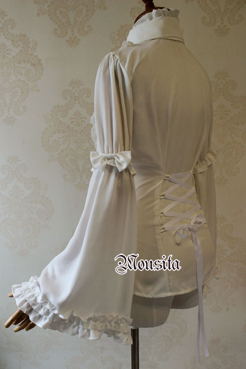 White Gothic Long Sleeve Mousita Lolita Shirt