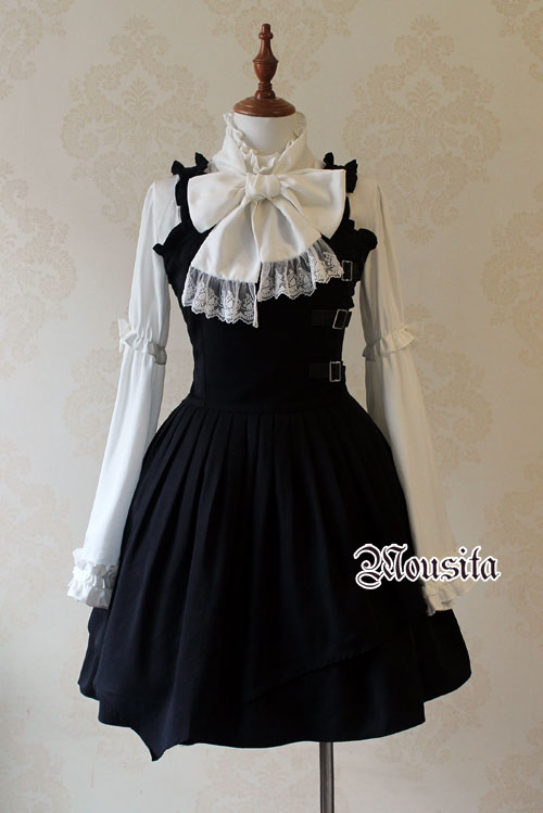 White Gothic Long Sleeve Mousita Lolita Shirt