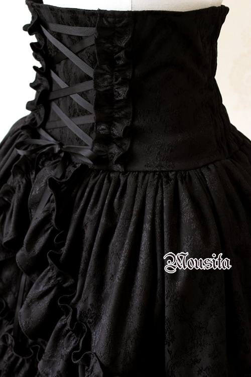 Classic Gothic Multilayer Jacquard Mousita Lolita Bust Skirt