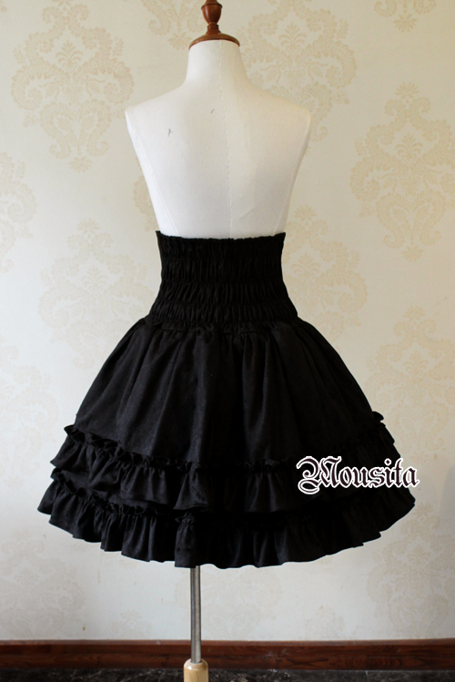 Classic Gothic Multilayer Jacquard Mousita Lolita Bust Skirt