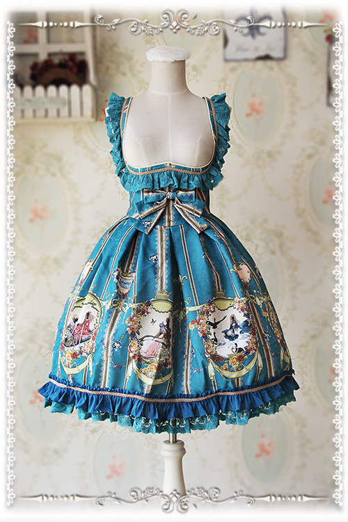 Swan Lake Lolita Corset Fishbone Infanta Jumper Dress