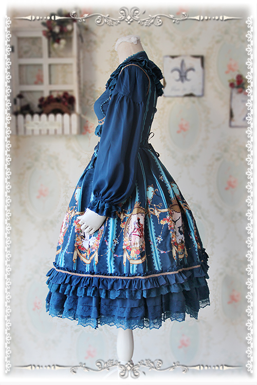 Swan Lake Lolita Corset Fishbone Infanta Jumper Dress