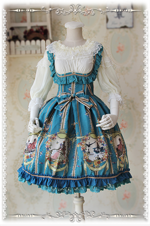 Swan Lake Lolita Corset Fishbone Infanta Jumper Dress