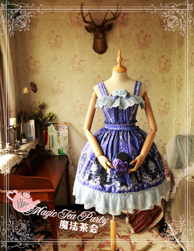 Cross and Censer Magic Tea Party Lolita Jumper Dress Short Version