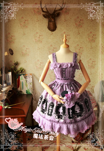 Cross and Censer Magic Tea Party Lolita Jumper Dress Short Version