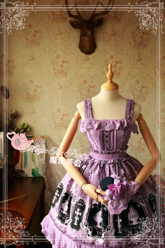 Cross and Censer Magic Tea Party Lolita Jumper Dress Short Version