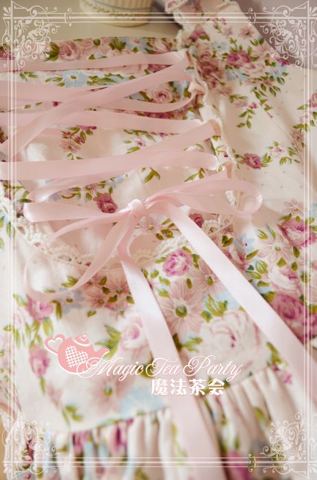 Spring Flowers Printed Magic Tea Party Lolita JSK