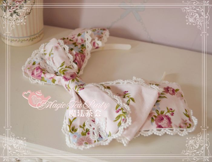 Spring Flowers Printed Magic Tea Party Lolita Headbow