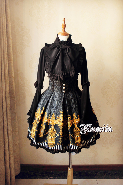 Classical Palace Sculpture Stamp High Waisted Mousita Lolita Skirt