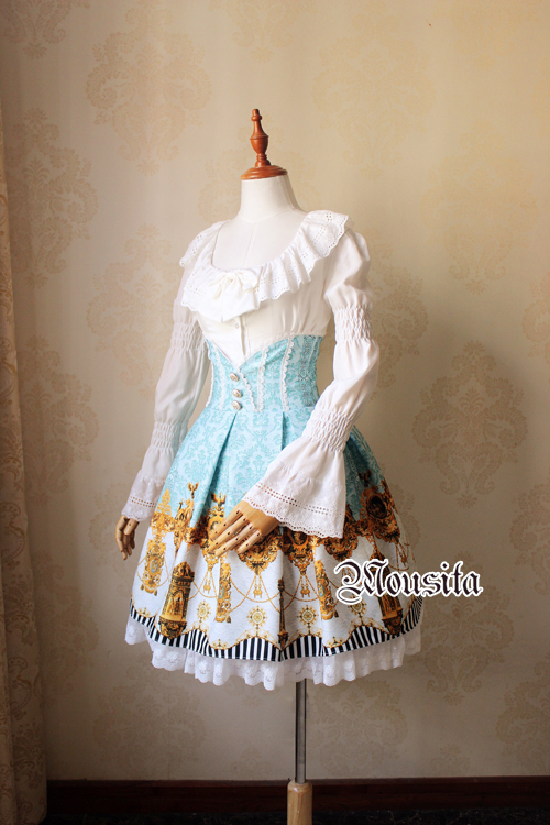 Classical Palace Sculpture Stamp High Waisted Mousita Lolita Skirt