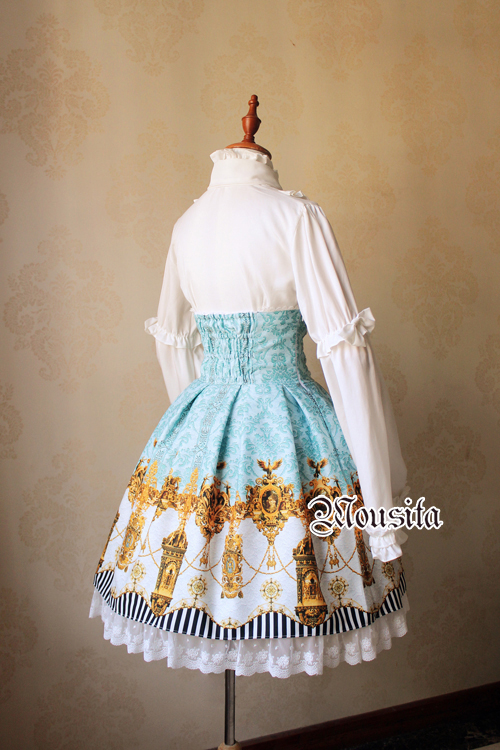 Classical Palace Sculpture Stamp High Waisted Mousita Lolita Skirt