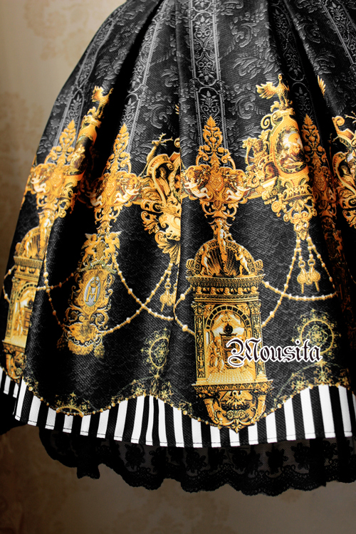 Classical Palace Sculpture Stamp High Waisted Mousita Lolita Skirt