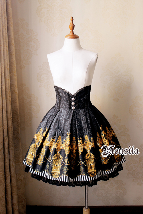 Classical Palace Sculpture Stamp High Waisted Mousita Lolita Skirt