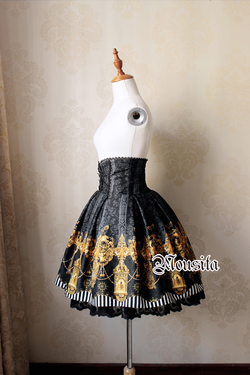 Classical Palace Sculpture Stamp High Waisted Mousita Lolita Skirt