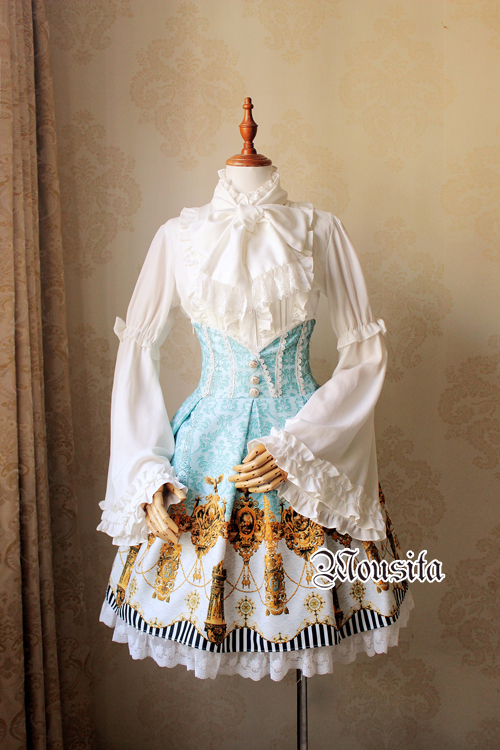 Classical Palace Sculpture Stamp High Waisted Mousita Lolita Skirt