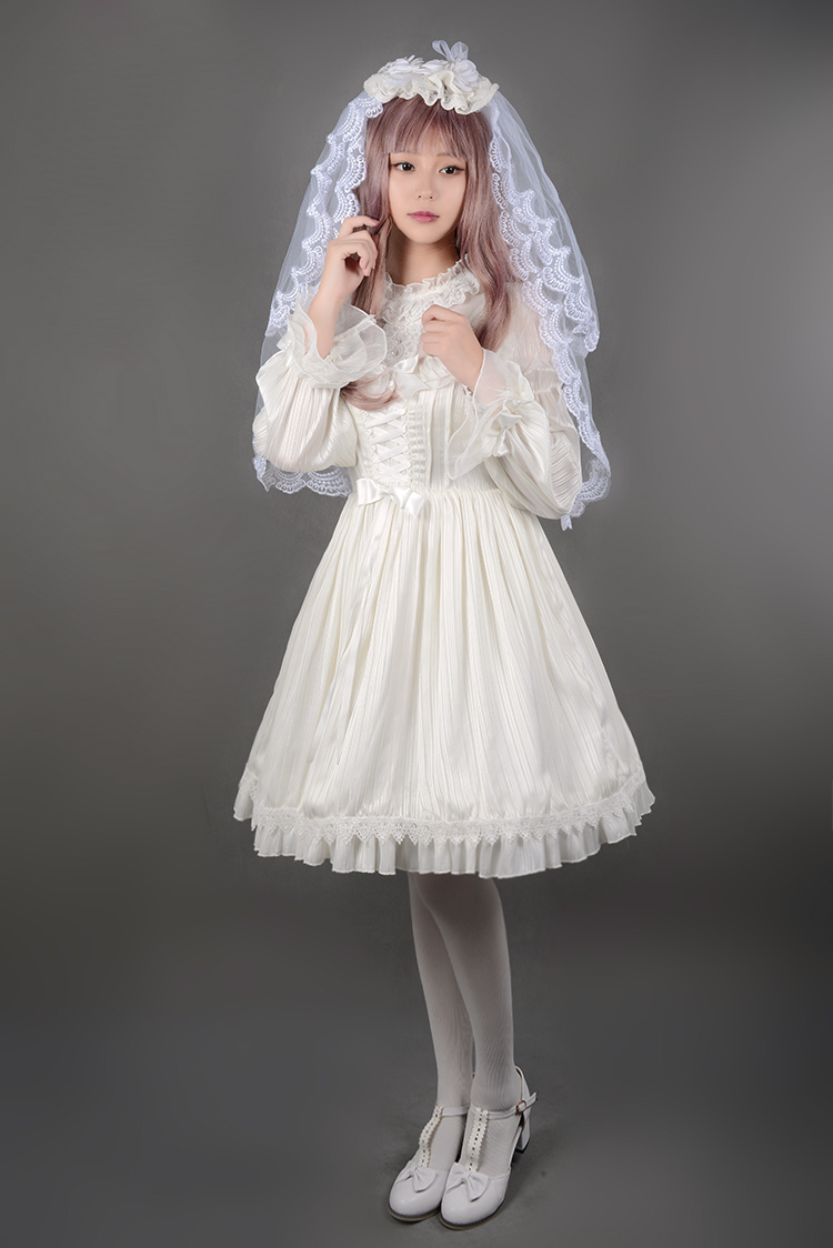 Fantasy Dream Chiffon Long Sleeves Neverland Lolita OP Dress