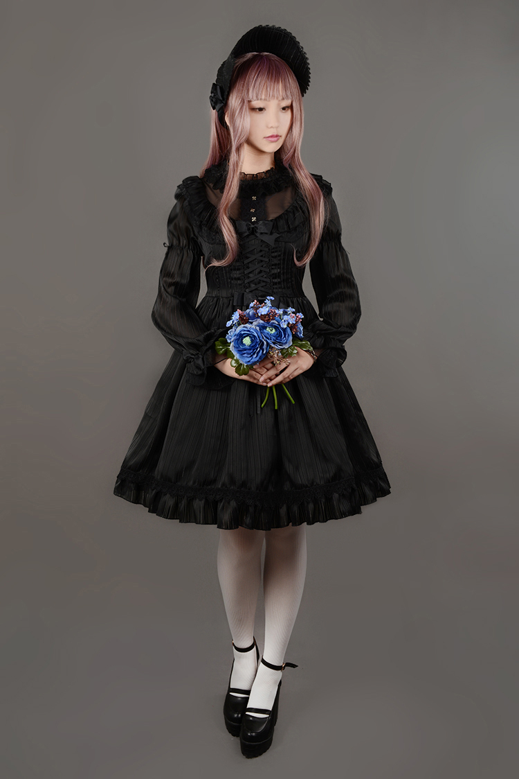 Fantasy Dream Chiffon Long Sleeves Neverland Lolita OP Dress