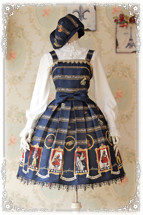 Symphony Thickening Jacquard Infanta Lolita Jumper Dress