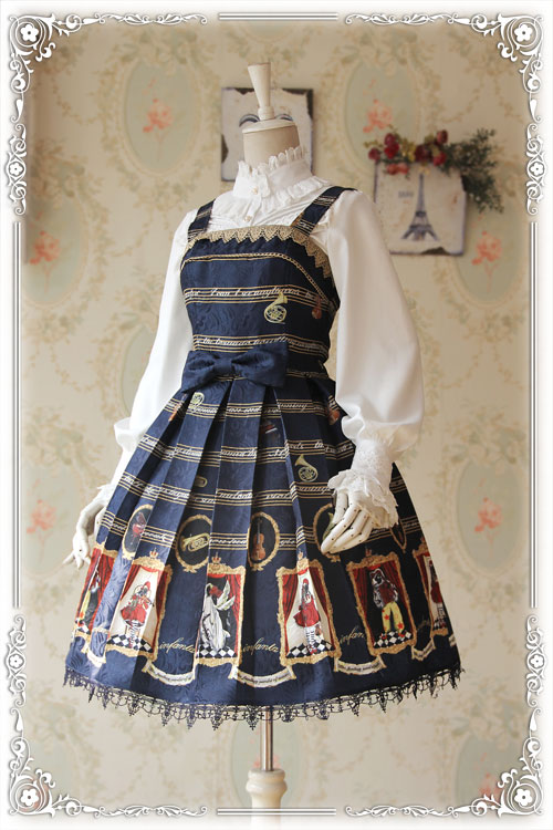 Symphony Thickening Jacquard Infanta Lolita Jumper Dress