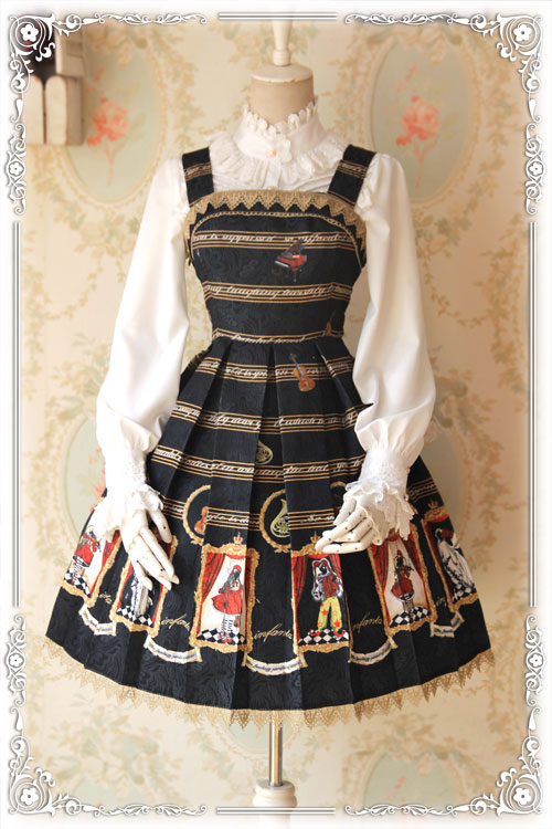 Symphony Thickening Jacquard Infanta Lolita Jumper Dress