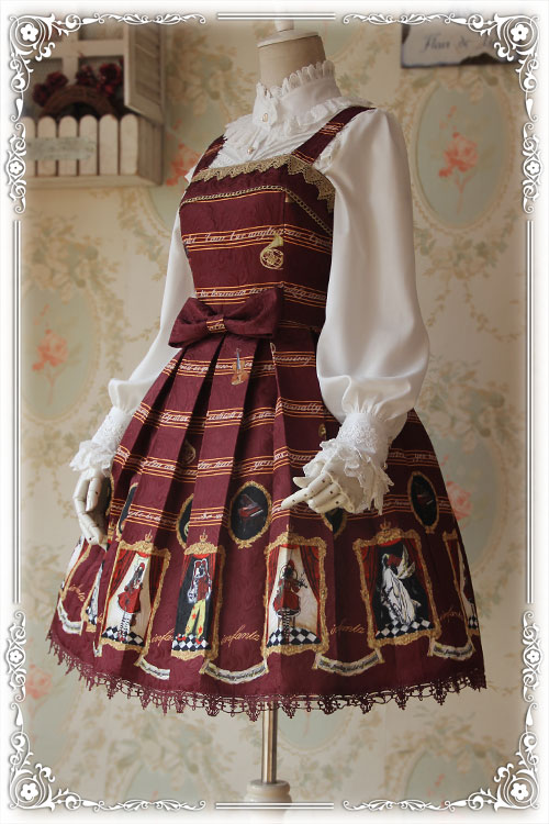 Symphony Thickening Jacquard Infanta Lolita Jumper Dress