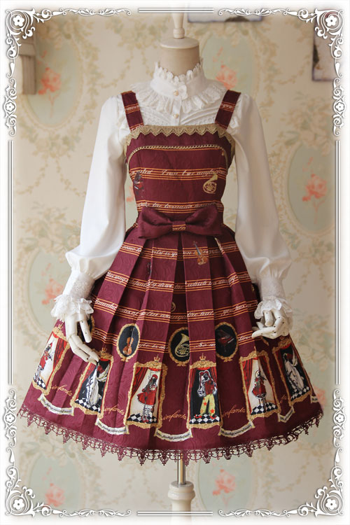 Symphony Thickening Jacquard Infanta Lolita Jumper Dress