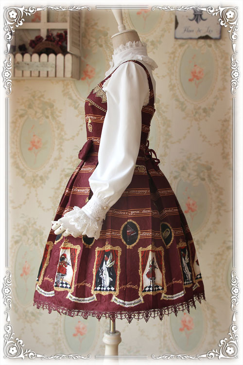 Symphony Thickening Jacquard Infanta Lolita Jumper Dress