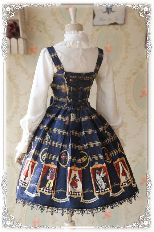 Symphony Thickening Jacquard Infanta Lolita Jumper Dress