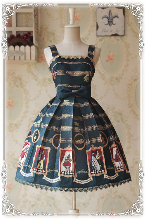 Symphony Thickening Jacquard Infanta Lolita Jumper Dress