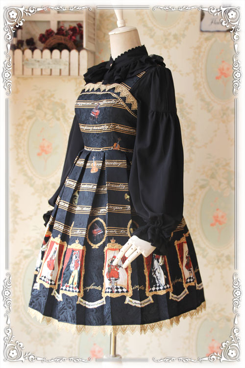 Symphony Thickening Jacquard Infanta Lolita Jumper Dress