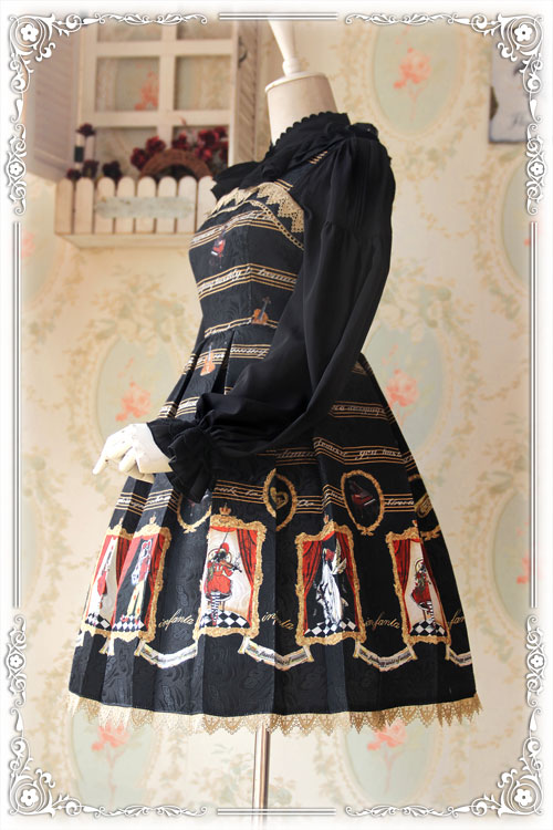 Symphony Thickening Jacquard Infanta Lolita Jumper Dress