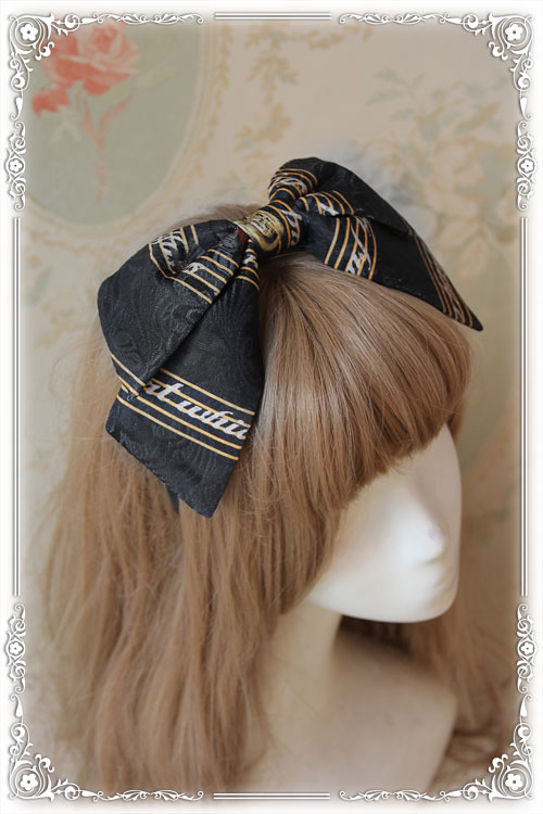 Swan Lake Dark Printed Infanta Lolita Headbow