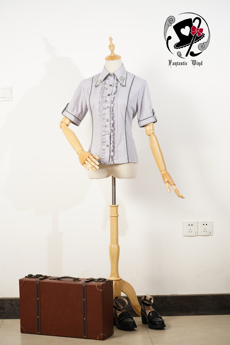 Dream Pointer Handsome Short-sleeved Cotton Fantastic Wind Lolita Shirt