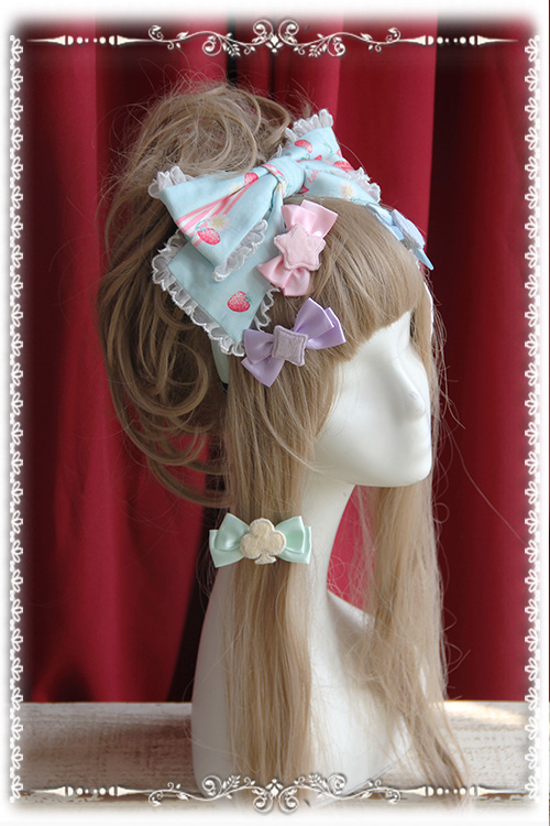 Rainbow Cotton Candy Sweet Infanta Lolita Headbow