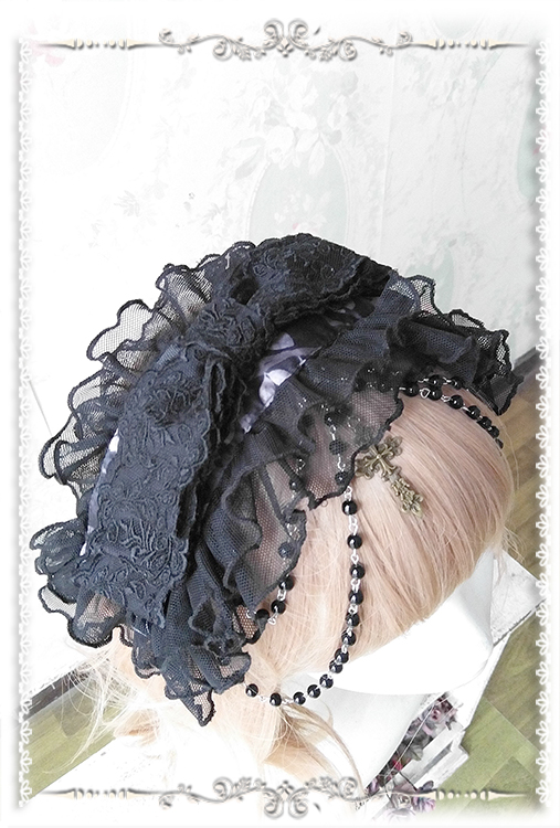 Elaphurus Forest Gorgeous Infanta Lolita Headband with Beadchain