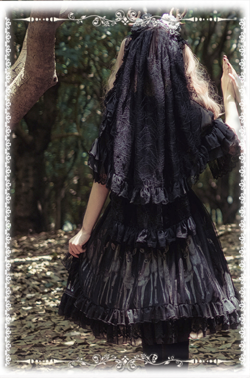 Elaphurus Forest Gorgeous Infanta Lolita Veil(Double Layers)