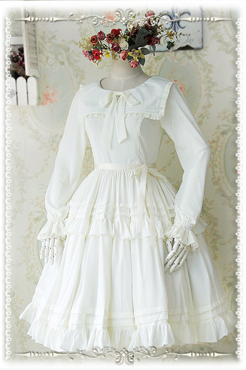 Lily Chiffon Long Sleeves Infanta Lolita OP Dress