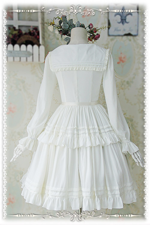 Lily Chiffon Long Sleeves Infanta Lolita OP Dress